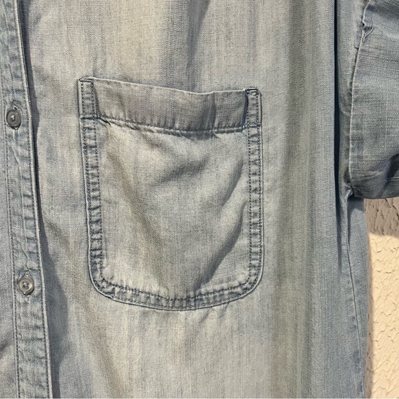 Cloth & Stone Anthropologie Light Blue Chambray Shirt Dress size medium - Picture 5 of 11